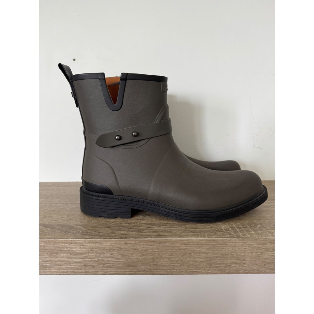 Rag & Bone Moto Rain Boots Smoke Ankle Booties Size 41 - Picture 9 of 12